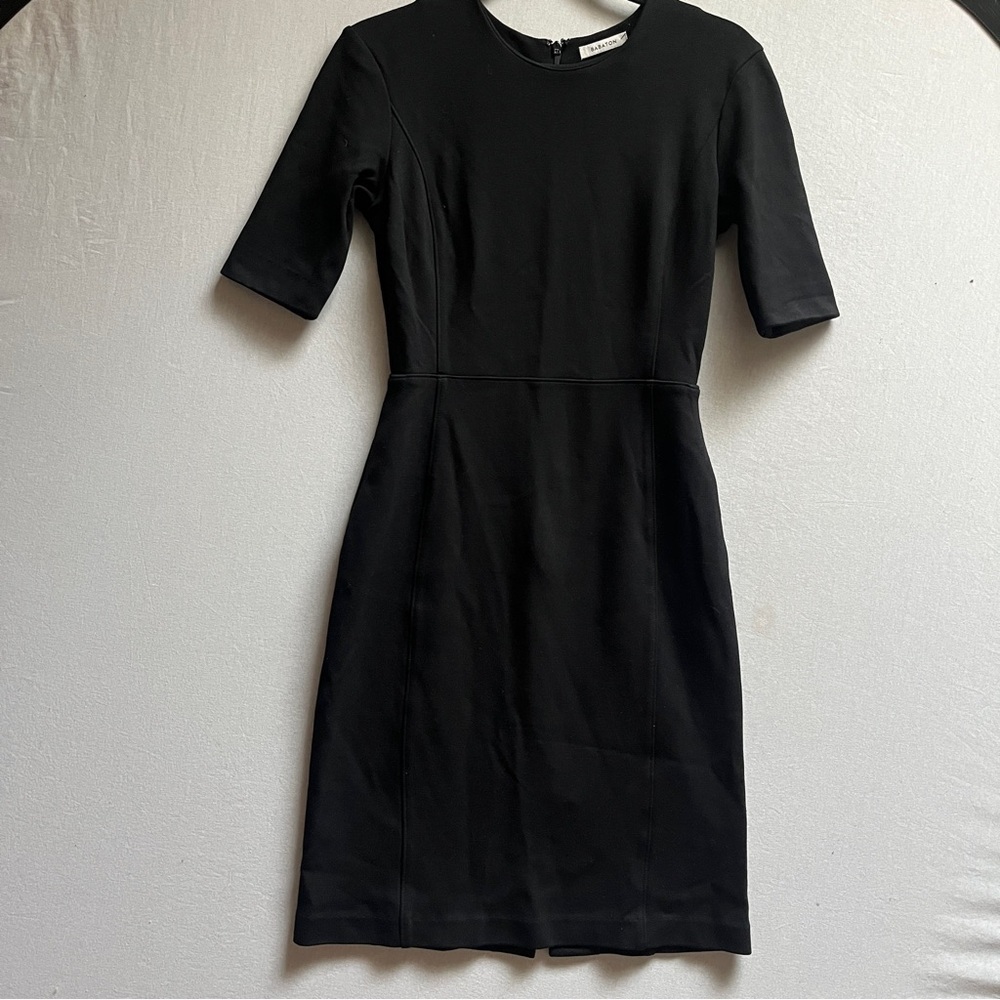 Babaton 3/4 Sleeve Sheath Dress - Black - Sz 2 - Quiet Luxury Office